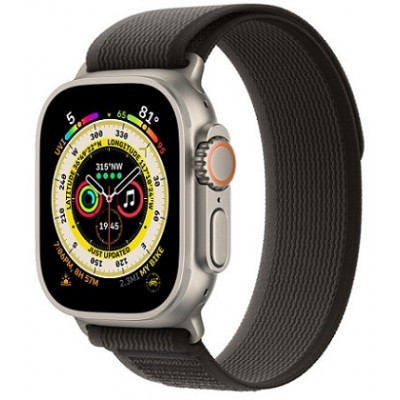 Apple Watch Ultra 49mm Titanium Case Black Gray Trail