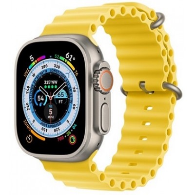 Apple Watch Ultra 49mm Titanium Case Yellow Ocean Band