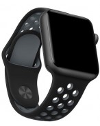 Спортивный силиконовый браслет для Apple Watch 42mm Hoco Sporting Black and Gray
