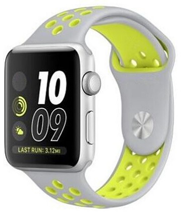 Спортивный силиконовый браслет для Apple Watch 42mm Hoco Sporting White and Yellow