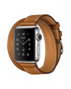 Apple Watch Hermes 38 mm silver-Double Tour Barenia leather Fauve colors